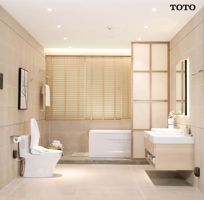 thiet ke toilet don gian, noi that nha tam dep, đơn giản